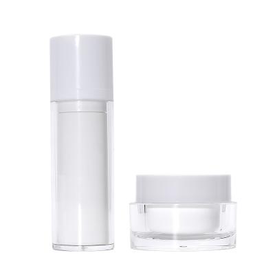 China Cosmetics Skin Care Products Supplier 100-200ml Silkscreen Printing Pet Customized Packaging Bottle Frosted Spray White Screw Plastic Lotion Bottle For Cosmetics for sale