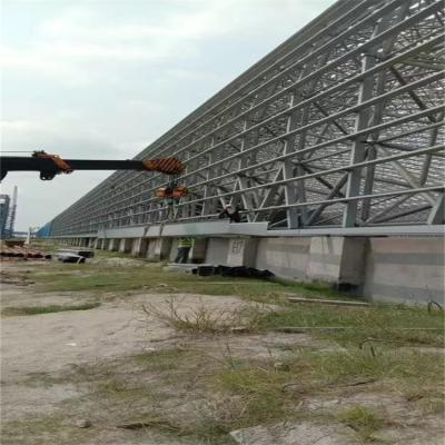 China Mid Grey Paint Light Glass Frame 100-300m Steel Truss Structure Bending for sale