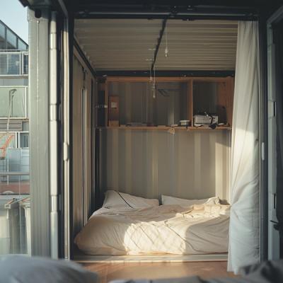 China Steel Portal Frames for Factory Price Container Houses | Fully Assembled Modular Double Bedroom with PVC Wall & Window for sale