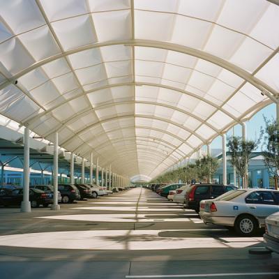 China Tension Membrane Structure For Public Parking Lots Protect Vehicles With Stylish Canopies for sale