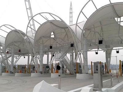 China Tension Membrane Structure For Large Road Toll Stations Durable And Functional Design for sale