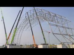 space frame installation on site