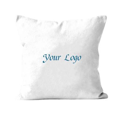 China Polyester 35x35cm Custom Logo HD Digital Printing DIY Plush Velvet Vintage White Panel Canvas Pillow for sale