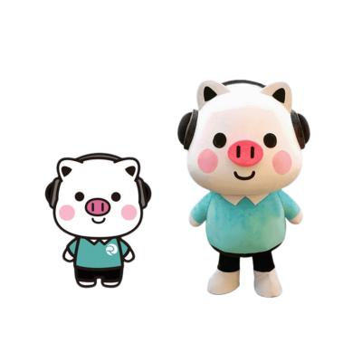 China 100% Polyester Custom Plush Promotional Mascot Sale Clothing Uniform Suit For Company for sale