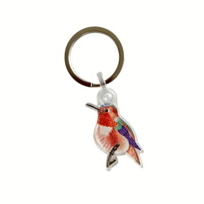 China Wholesale Anime Plastic High Quality Snoring Bird Key Chain Custom Acrylic Engraved Key Chain for sale