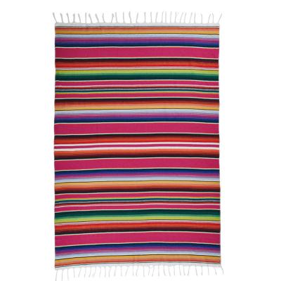 China Washable Mexico stripe table runners for party banquet decoration tablecloth with tassels for sale