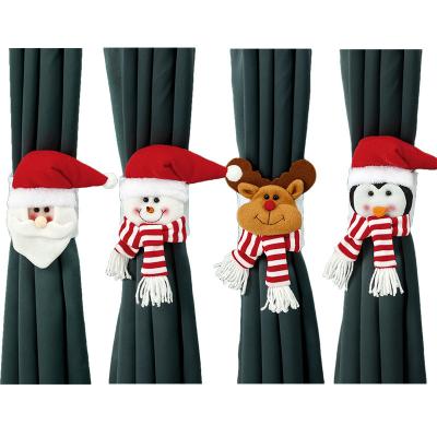 China Bohemian Creative christmas curtain clasp home festival decoration gadget cartoon snowman penguin curtain holder buckle for sale