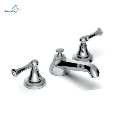 China Lead Free Brass Metered Faucets Aquacubic Chrome Bathroom Basin Sink Faucet for sale