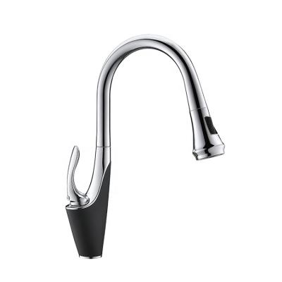 China Sense Faucets Goose Neck Faucet Modern Style Pull Down Kitchen Faucet for sale