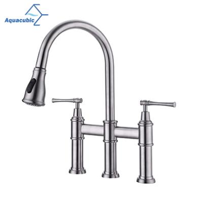 China Commercial Water Saver Sense Deck Faucets Aquacubic Drinking Water Pull Down Kitchen Faucet for sale