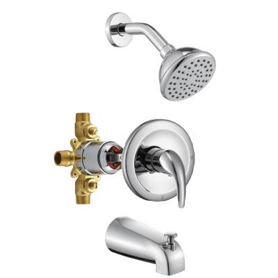 China Without Slide Bar Aquacubic Bathroom Wall Mounted Rainfall Shower Faucet Set Rain Shower Complete Set for sale