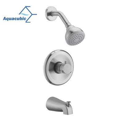 China Without Sliding Bar Aquacubic China CUPC Wall Mounted Bathroom Concealed Shower Faucet for sale