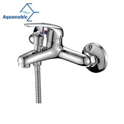 China With Slide Bar Aquacubic Toilet Tub Handle Wall Mounted Lead Free Brass Shower Faucet for sale