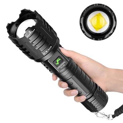 China Outdoor Hunting Factory Most Powerful 3000 Lumens COB LED Zoomable USB Power Bank Flashlight Torch Aluminum Real Light XHP160 for sale