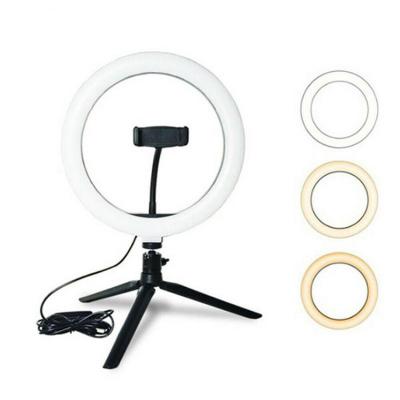 China Wholesale Ring Light Mini Detachable Tripod Photography Table Top 10 Inch Led Ring Light Photo Photography Studio For Live Broadcast for sale