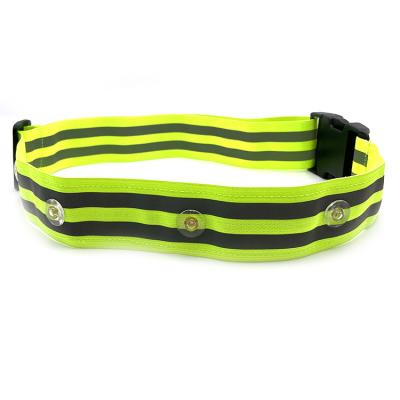 China Water Proof Custom Design Elastic Reflective Waist Belt Safety Reflector Reflective Belt With Buckle for sale