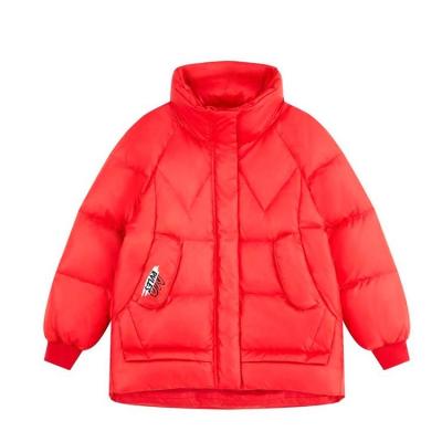 China Factory wholesale price regular soft line cropped coats girls zippered down jacket for sale