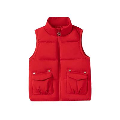 China Smart Casual High Quality Uniform Cute Duck Sleeveless Vest 90% Down Vest for sale