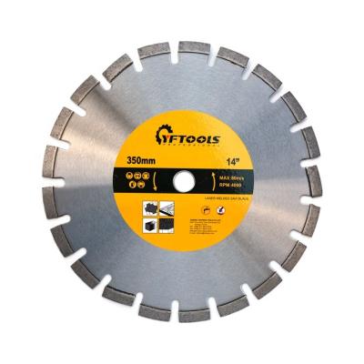 China Concrete saw blade cutting disc. high speed straight smooth high quality diamond granite marble machine 14inch edge 350mm with long term service for sale