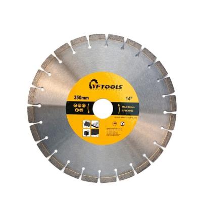 China . Factory High Speed ​​Smooth Straight Turbo Laser Welded High Quality 14inch 350mm Diamond Edge Saw Blade For Cutting Granite Stone Concrete for sale