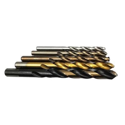 China Factory Supply Din338 HSS Metal Factory Supply High Quality M35 Cobalt 5% Twist Shank Straight Shank Drill Bit For Metal Hard Steel for sale