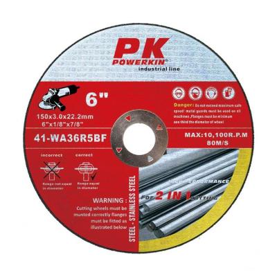 China Cutting steel & S/S POWERKIN 6 inch sharp and durable cut-off wheel for stainless steel and metal for sale