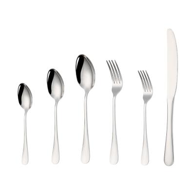 China Viable Cheap Bulk Flatware For Restaurant , Silver Stainless Steel Mirror Cutlery Set for sale