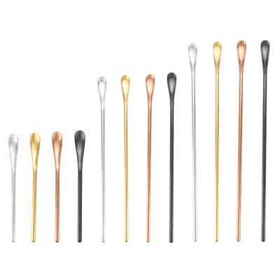 China Sustainable Luxury 304 Stainless Steel Cocktail Gold Stirring Spoon For Bar for sale