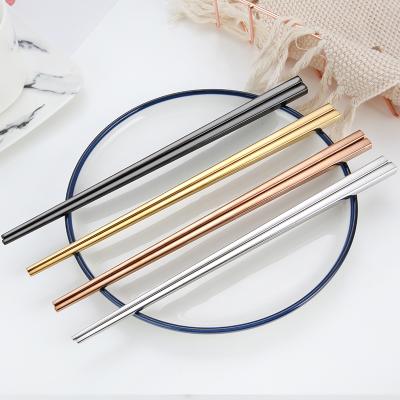 China Reusable High Grade Stainless Steel Stainless Steel Reusable Mirror Polish Colorful Chinese Square Spoon for sale