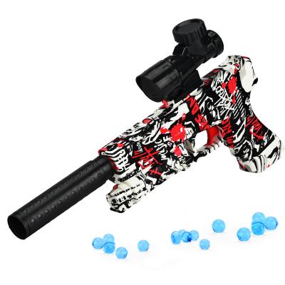 China 2023 New Gun Toy Skin Gun Graffiti Splatter Ball With Water Ball Funnel Outdoor Activities Shooting Electric Gel Ball Glock Splatter for sale