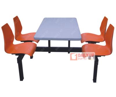 China Restaurant Set Heavy Duty Canteen Furniture Restaurant Tables And Chairs Used Modern Fast Food Dining Set for sale