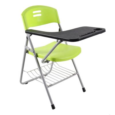 China Student Big Tablet Plastic Folding Chair New Table School Chair Folding Writing Chair for sale