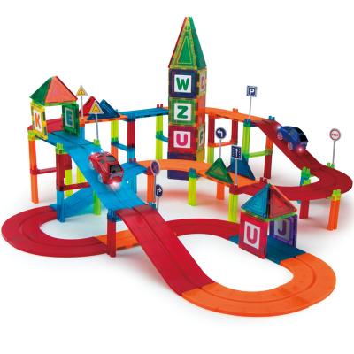 China Hot Selling Fuuny Educational Marble Track Children's Magnetic Car Building Blocks for sale