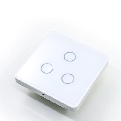 China PC Top Quality Remote Control Light Switches Lora Smart Touch Wall Light Switch 3 Gang 1 Way for sale