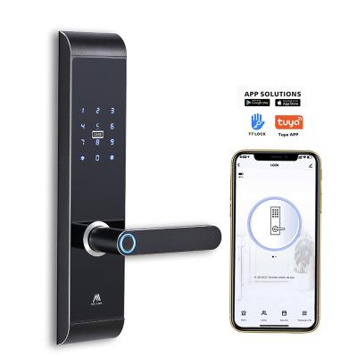 China APP /Fingerprint/Code/Card(Optional) Lock Door Lock Fingerprint Password Lock Door Smart Lockset For Office for sale