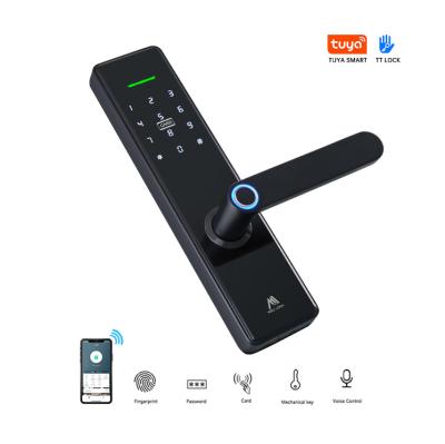 China APP/Fingerprint/Code/Card Factory Supplying Wholesale Remote Control Fingerprint Smart Electronic Safe Lock Digital Fingerprint Door Lock for sale