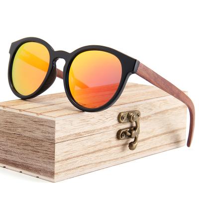 China Fashion ECO sunglasses fashion AROUND custom designer uv400 POLARIZED wood PC frame temples sunglasses 2020 sun glass for sale