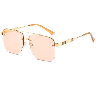 China Fashion Sunglasses Wholesale Fashion Square Rimless Sunglasses Metal Frame Ladies Women Sunglass for sale