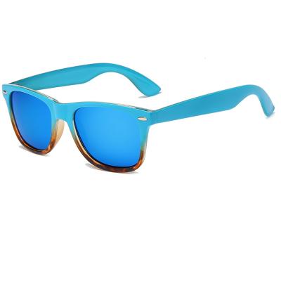 China Fashion Sunglasses New Design Style Classic Double Colors Frame Shades Plastic Men Women Shape Custom Logo Printing Sunglass for sale