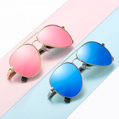 China 2021 Newest Fashion Sunglasses Kids Sunglasses Vintage Glass Aviation Polarized Kids Sunglasses for sale