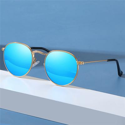 China New pilot designs fashion kids sunglasses metal frame polarized glass mirrored sunglass custom logo sunglasses for kids for sale