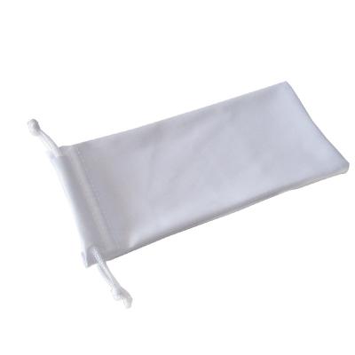 China Hot Sale Fahion White Microfiber Pockets Good Quality Custom Logo Mobile Phone Bags Cleaning Cloth For Glasses for sale