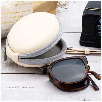 China Fashion Luxury Logo Sunglasses Case Custom Printing Easy Carry Zipper Cases For Folded Glasses for sale