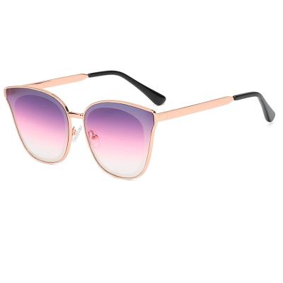 China Fashion Sunglasses Personality UV Lens Women Anti Cat Eye Retro Sun Glasses Trendy Metal Frame Shading Sun Glass for sale