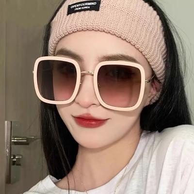 China Fashion sunglasses wholesale big frame custom logo cheap square sunglasses fashion women's pink sunglass for sale