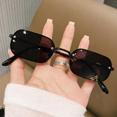 China Fashion Sunglasses 2021 Square Rimless Designer Frames Women Sunglasses Custom Made Wholesale From Luxury Design Vendor for sale