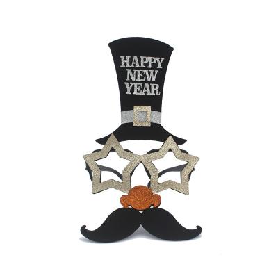 China Cosplay OEM Top Selling New Year Party Decoration Twinkle Stars Magician Glasses With Funny Five-pointed Hat for sale