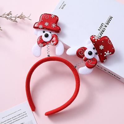 China Wholesale Party Live Decoration Party Hair Buckle Christmas Decoration Antlers Snowman Headband Festival Headwear for sale