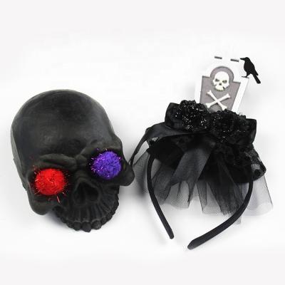 China Cosplay Wholesale Halloween Festival Cosplay Crow Headband Party Decoration Cloth Tombstone Headband for sale