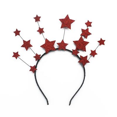 China Star Handmade Headband Cosplay Factory Direct Sale Halloween Costume Glitter Headband Ladies Sequined Hair Decoration for sale